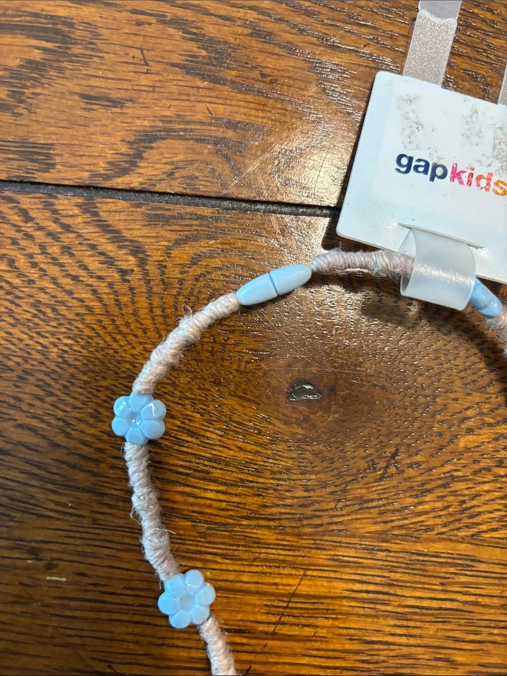 GAP Kids Surfer Girl Necklace with Light Blue Flower Beads